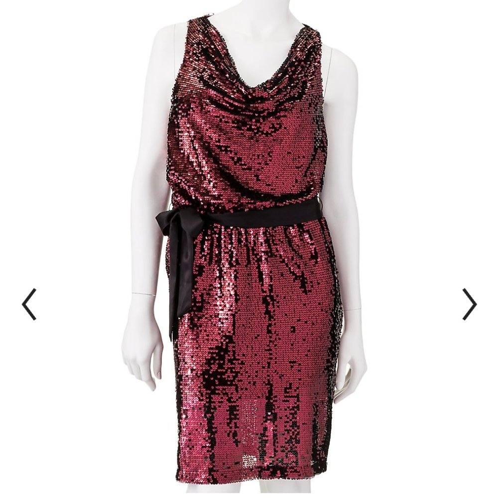 APT 9. Burgundy Red Sequin Mini Dress - NEW!